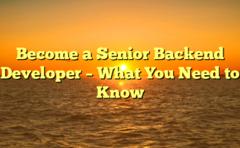 Become a Senior Backend Developer – What You Need to Know
